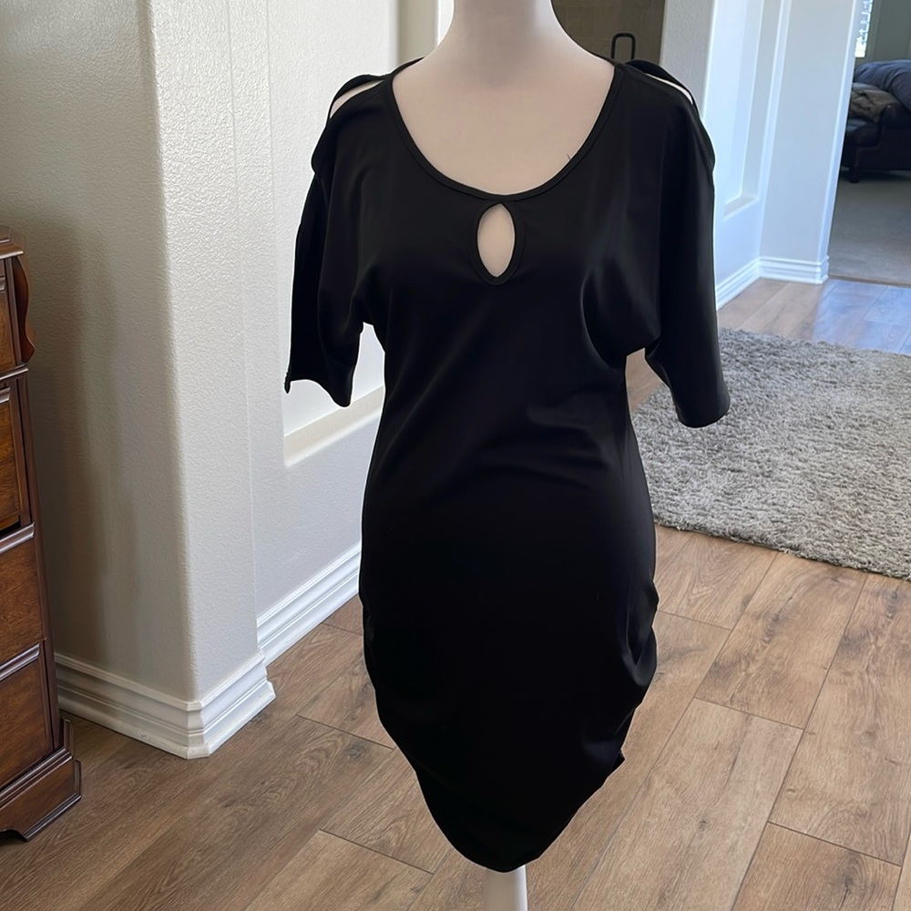 Sexy black keyhole mini dress NWT
